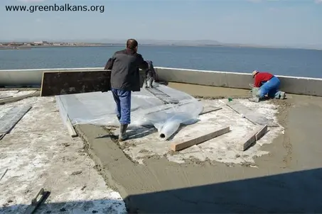 Stage in the construction of the Visitor Center