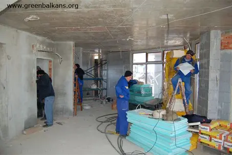 Stage in the construction of the Visitor Center