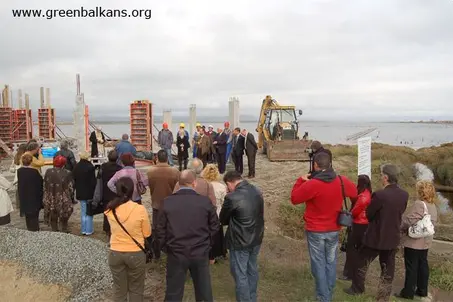 Stage in the construction of the Visitor Center